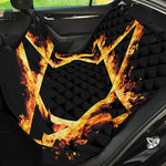 Flaming Star of David Print Pet Car Back Seat Cover