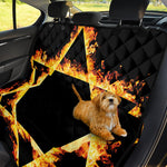 Flaming Star of David Print Pet Car Back Seat Cover