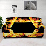 Flaming Star of David Print Sofa Cover