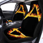Flaming Star of David Print Universal Fit Car Seat Covers