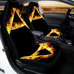 Flaming Star of David Print Universal Fit Car Seat Covers
