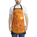 Flaming Sun Print Apron