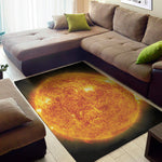 Flaming Sun Print Area Rug