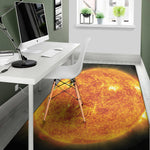 Flaming Sun Print Area Rug