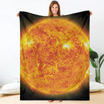 Flaming Sun Print Blanket