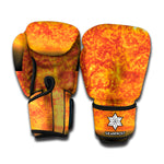 Flaming Sun Print Boxing Gloves