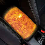 Flaming Sun Print Car Center Console Cover