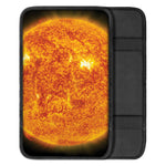 Flaming Sun Print Car Center Console Cover