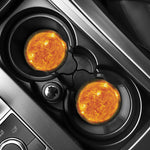 Flaming Sun Print Car Coasters