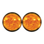 Flaming Sun Print Car Coasters