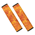 Flaming Sun Print Car Seat Belt Covers