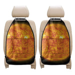 Flaming Sun Print Car Seat Organizers