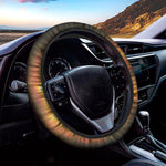Flaming Sun Print Car Steering Wheel Cover
