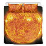 Flaming Sun Print Duvet Cover Bedding Set