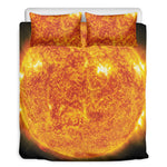 Flaming Sun Print Duvet Cover Bedding Set