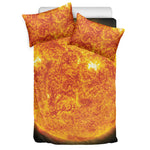 Flaming Sun Print Duvet Cover Bedding Set