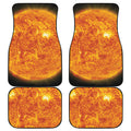 Flaming Sun Print Front and Back Car Floor Mats