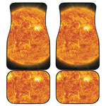 Flaming Sun Print Front and Back Car Floor Mats