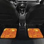 Flaming Sun Print Front and Back Car Floor Mats
