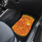 Flaming Sun Print Front and Back Car Floor Mats