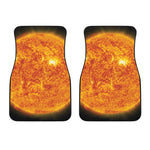 Flaming Sun Print Front Car Floor Mats