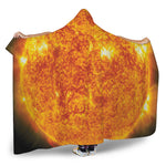 Flaming Sun Print Hooded Blanket