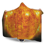 Flaming Sun Print Hooded Blanket