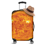 Flaming Sun Print Luggage Cover