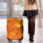 Flaming Sun Print Luggage Cover
