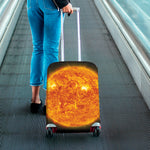 Flaming Sun Print Luggage Cover