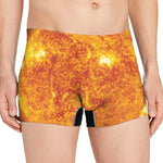 Flaming Sun Print Men's Boxer Briefs