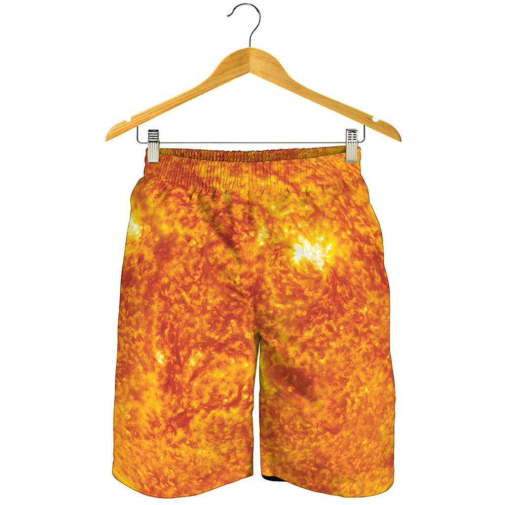 Flaming Sun Print Men's Shorts