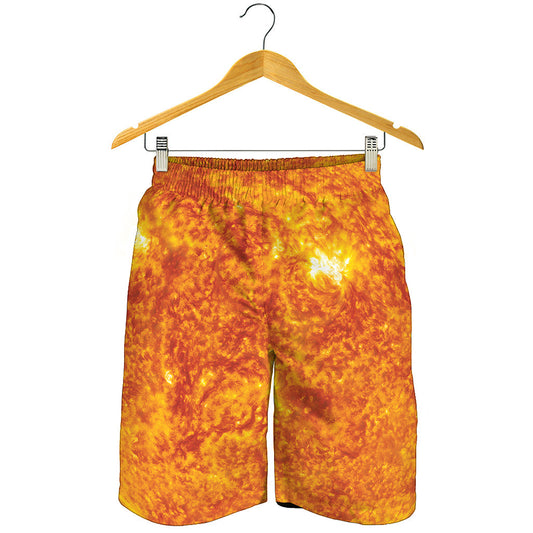 Flaming Sun Print Men's Shorts