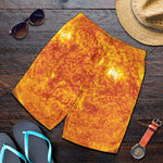 Flaming Sun Print Men's Shorts