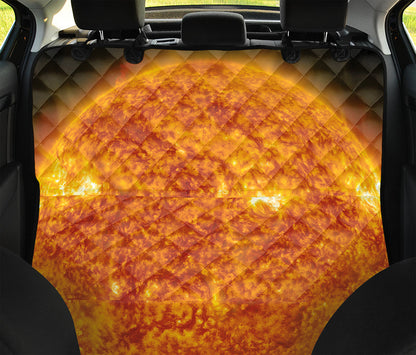 Flaming Sun Print Pet Car Back Seat Cover