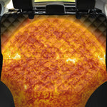 Flaming Sun Print Pet Car Back Seat Cover