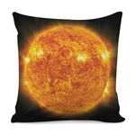 Flaming Sun Print Pillow Cover