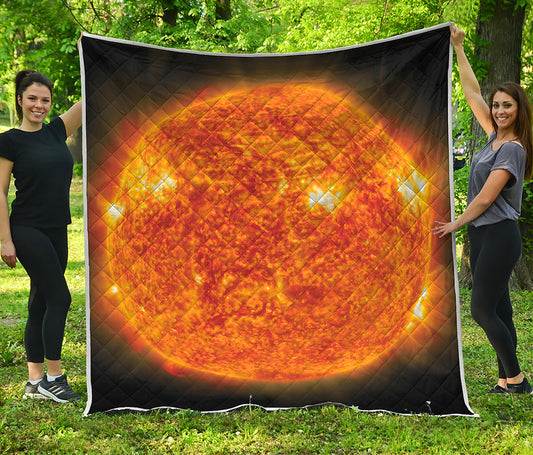 Flaming Sun Print Quilt