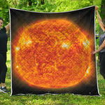 Flaming Sun Print Quilt