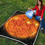 Flaming Sun Print Quilt
