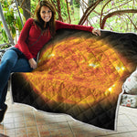 Flaming Sun Print Quilt