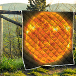 Flaming Sun Print Quilt