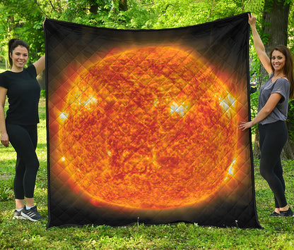 Flaming Sun Print Quilt
