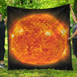 Flaming Sun Print Quilt
