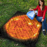 Flaming Sun Print Quilt