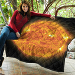 Flaming Sun Print Quilt