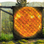 Flaming Sun Print Quilt