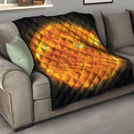 Flaming Sun Print Quilt