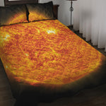 Flaming Sun Print Quilt Bed Set