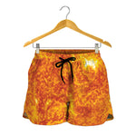 Flaming Sun Print Women's Shorts